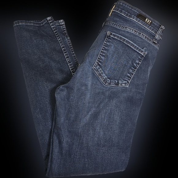 Kut From The Kloth Dark Was Skinny Jeans Size 8 Mid High Rise - Picture 3 of 14